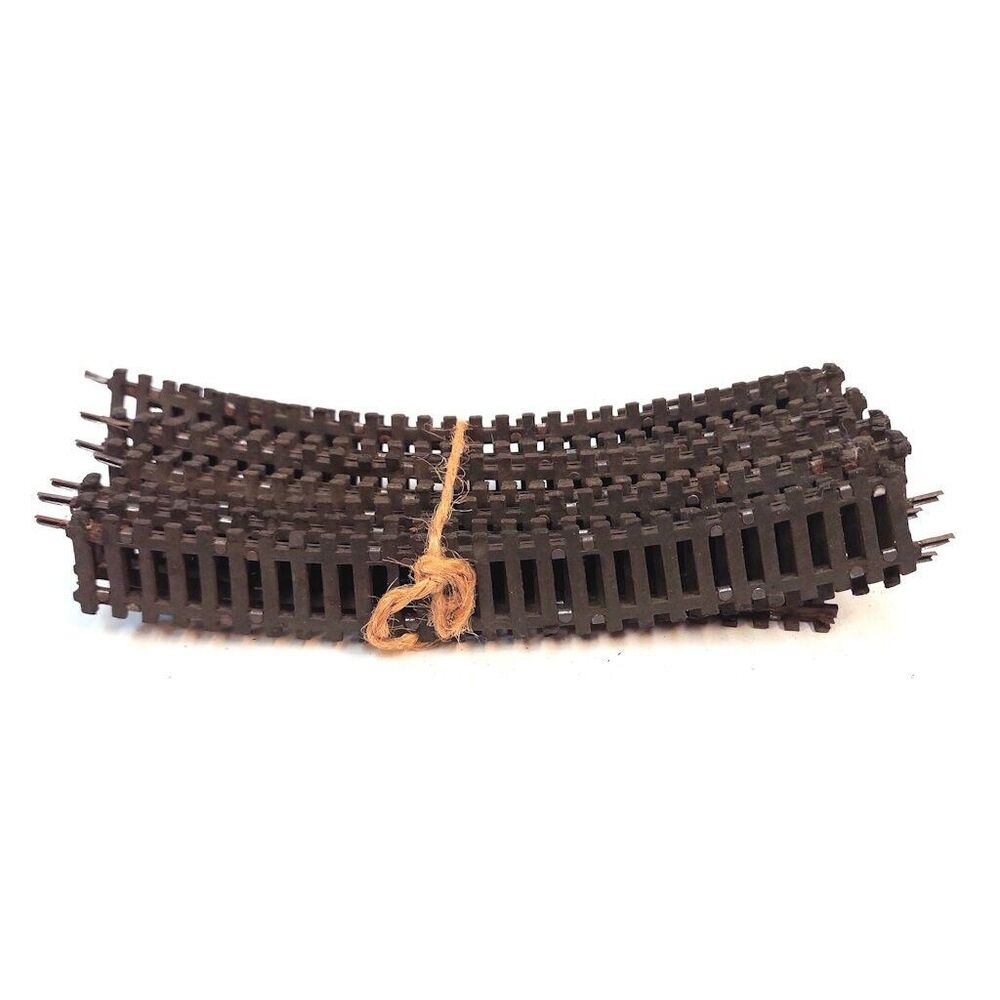 Marx Antique Train Track Steel w Fiber Ties 13 pc Curves Straight Rerailer HO